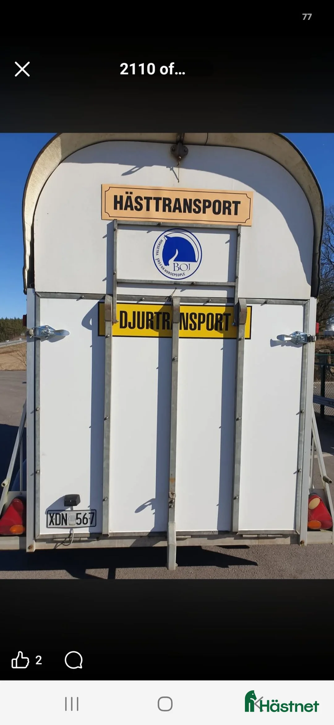 Hästtransporter  fordon & transport till salu: Boj bravo 216EH med kamera i Köpingebro - Annons 2