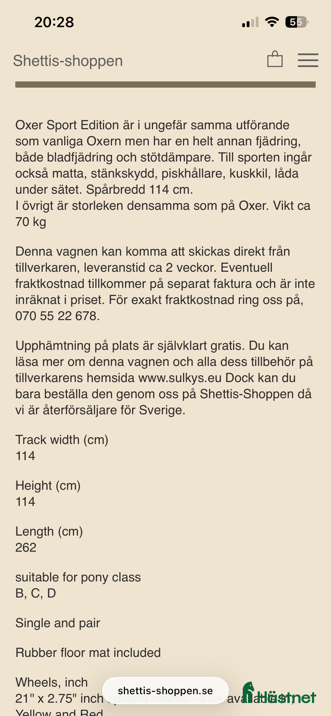 Körvagnar körning till salu: Rockard Oxer sport edition - Annons 3