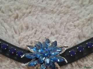 Övrig Hästutrustning hästutrustning till salu: Blått pannband stl cob i Jättendal - Annons 1