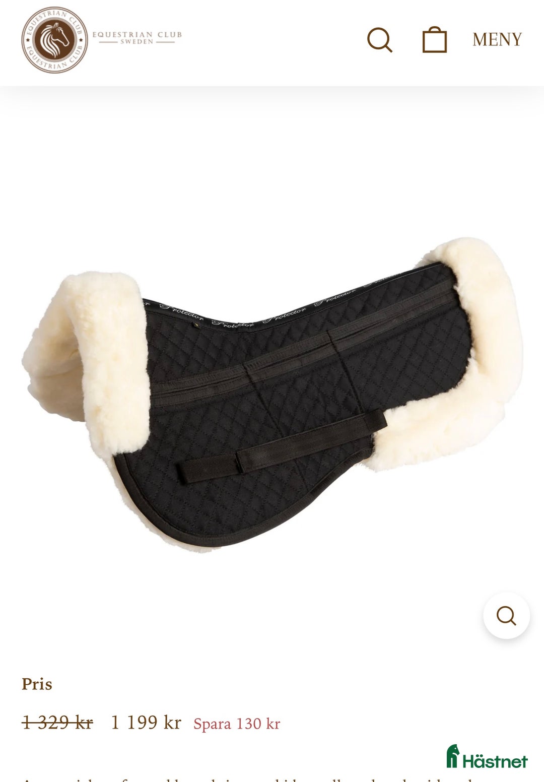 Sadeltillbehör hästutrustning till salu: Protector pad med paneler i Bengtsfors - Annons 1