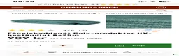 Övrig Hästutrustning hästutrustning till salu: Fågelskyddsnät Poly-produkter UV-beständigt 8x25 m - Annons 1