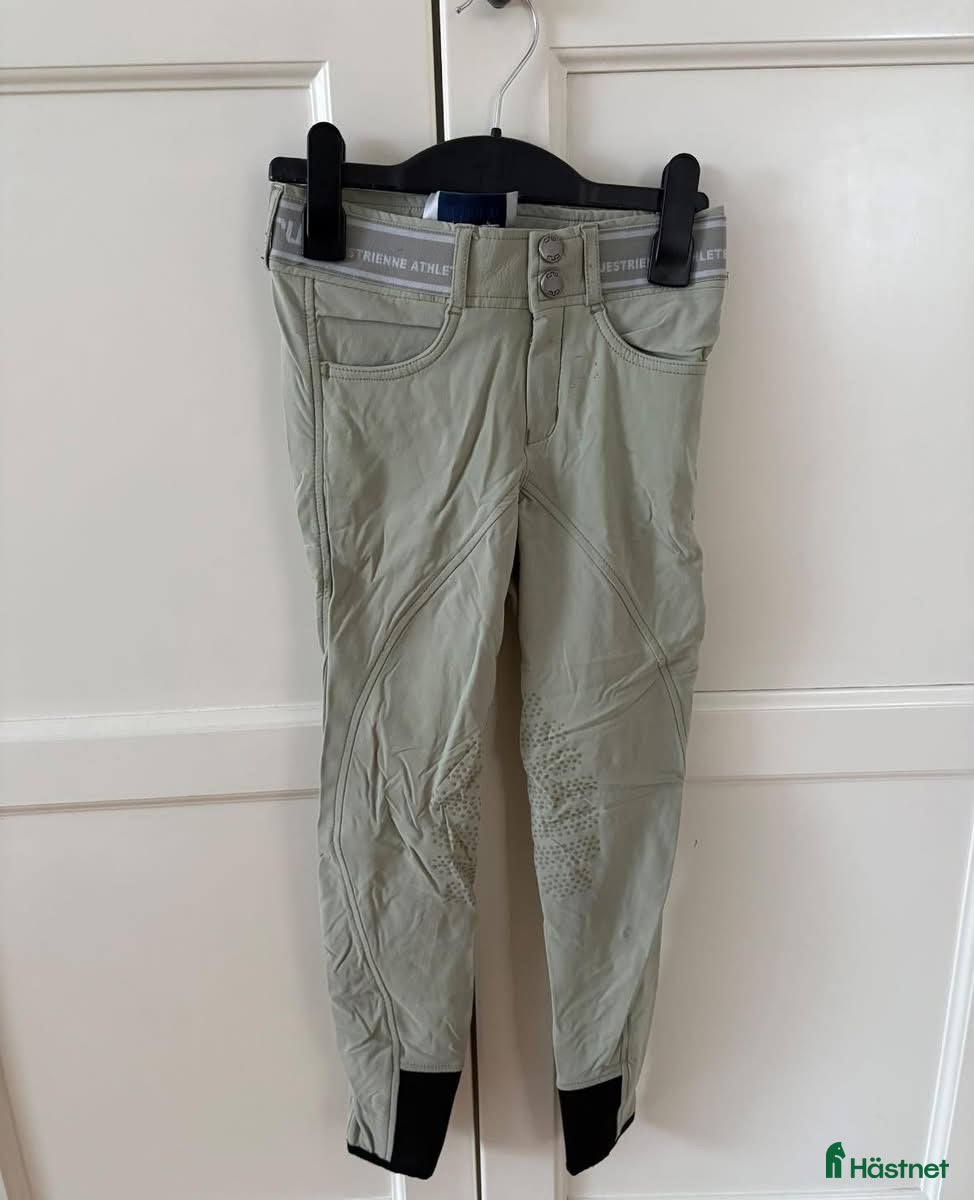 Ridbyxor ryttarutrustning till salu: Ljusgröna CRW ridbyxor till salu - Annons 2