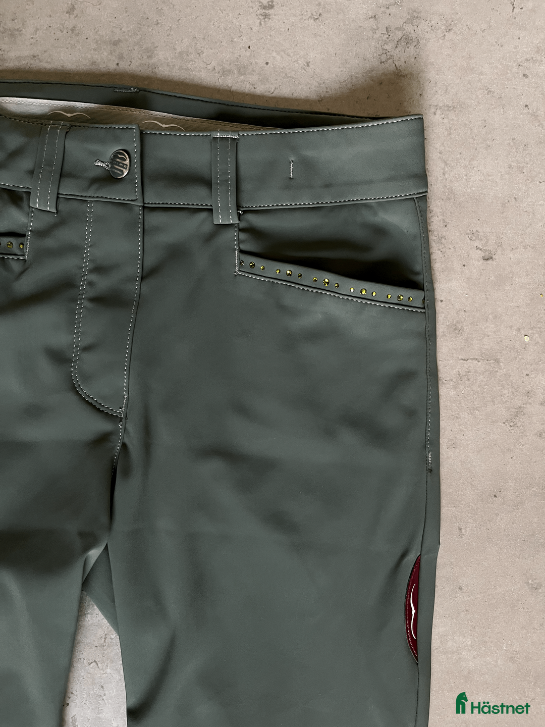 Ridbyxor ryttarutrustning till salu: Animo gröna ridbyxor i Umeå - Annons 3