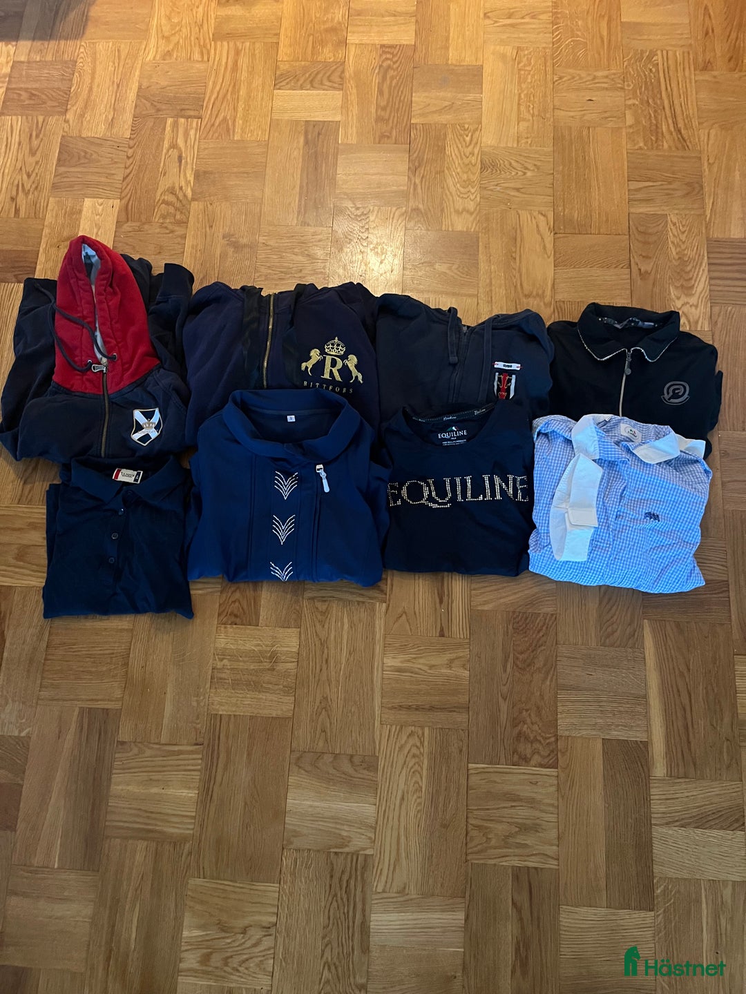 Övrigt Ridkläder ryttarutrustning till salu: Märkes rid-tröjor olika modeller  i Lidingö - Annons 1