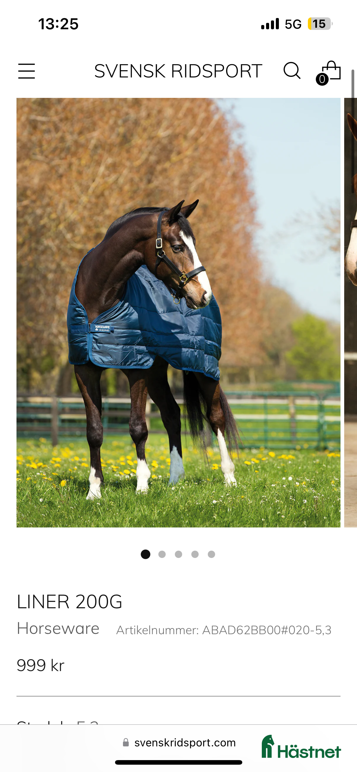 Täcken hästutrustning till salu: Horsewear Liner i Värmdö - Annons 1