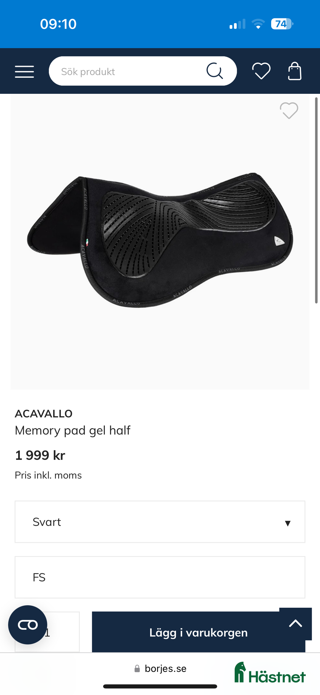 Sadeltillbehör hästutrustning till salu: Acavallo pad i Kristianstad - Annons 2