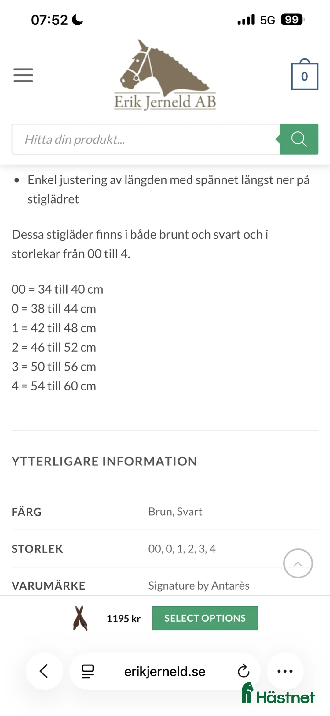 Övrig Hästutrustning hästutrustning till salu: Antares stigläder säljes  - Annons 2