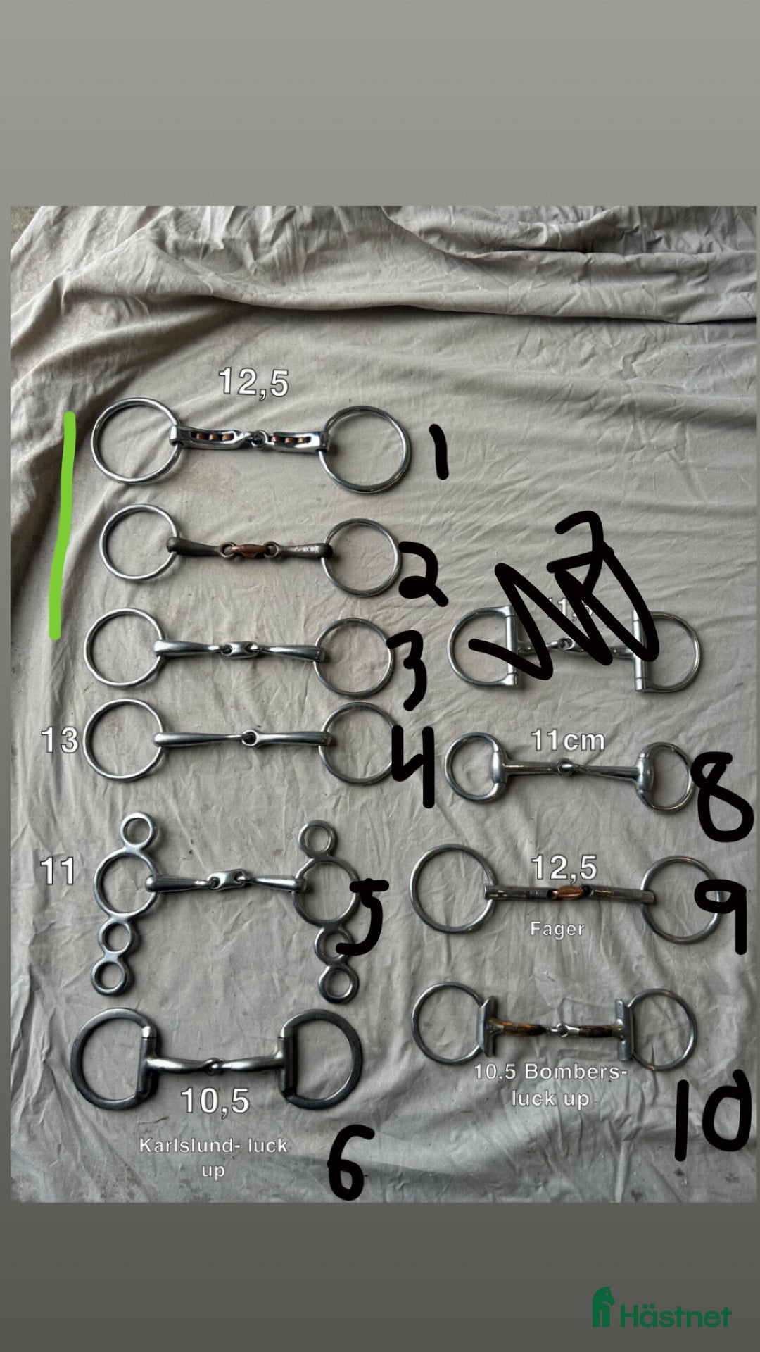 Bett hästutrustning till salu: Olika bett i Kristianstad - Annons 1