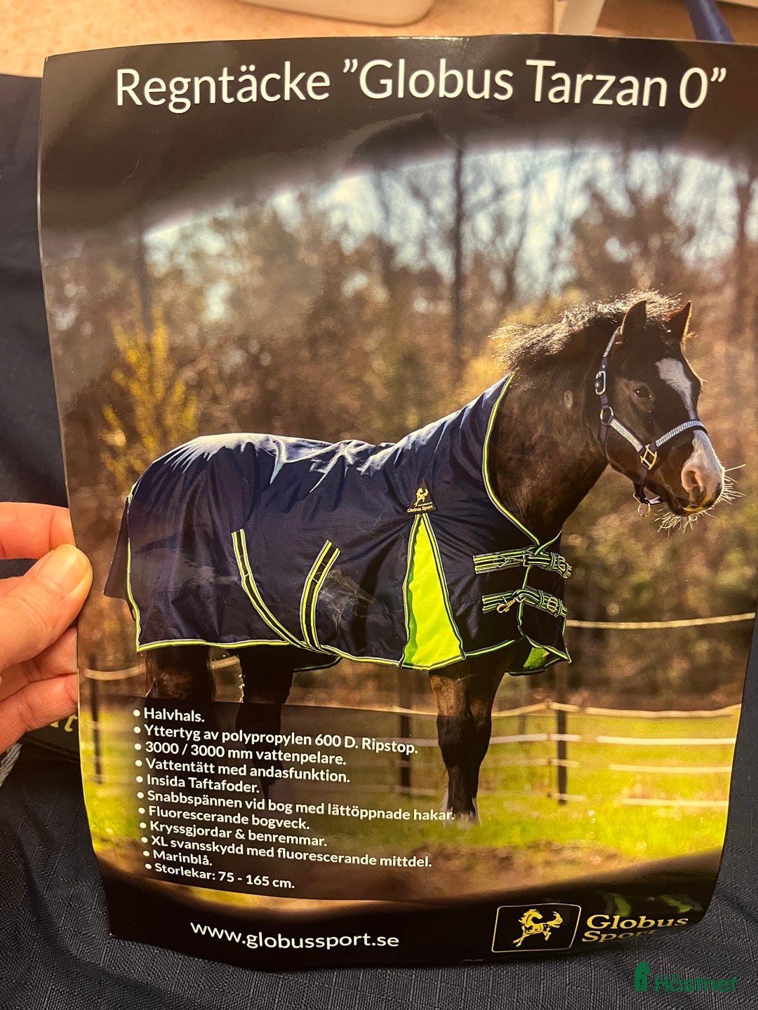 Täcken hästutrustning till salu: Nytt Globus regntäcke 125 i Värmdö - Annons 2