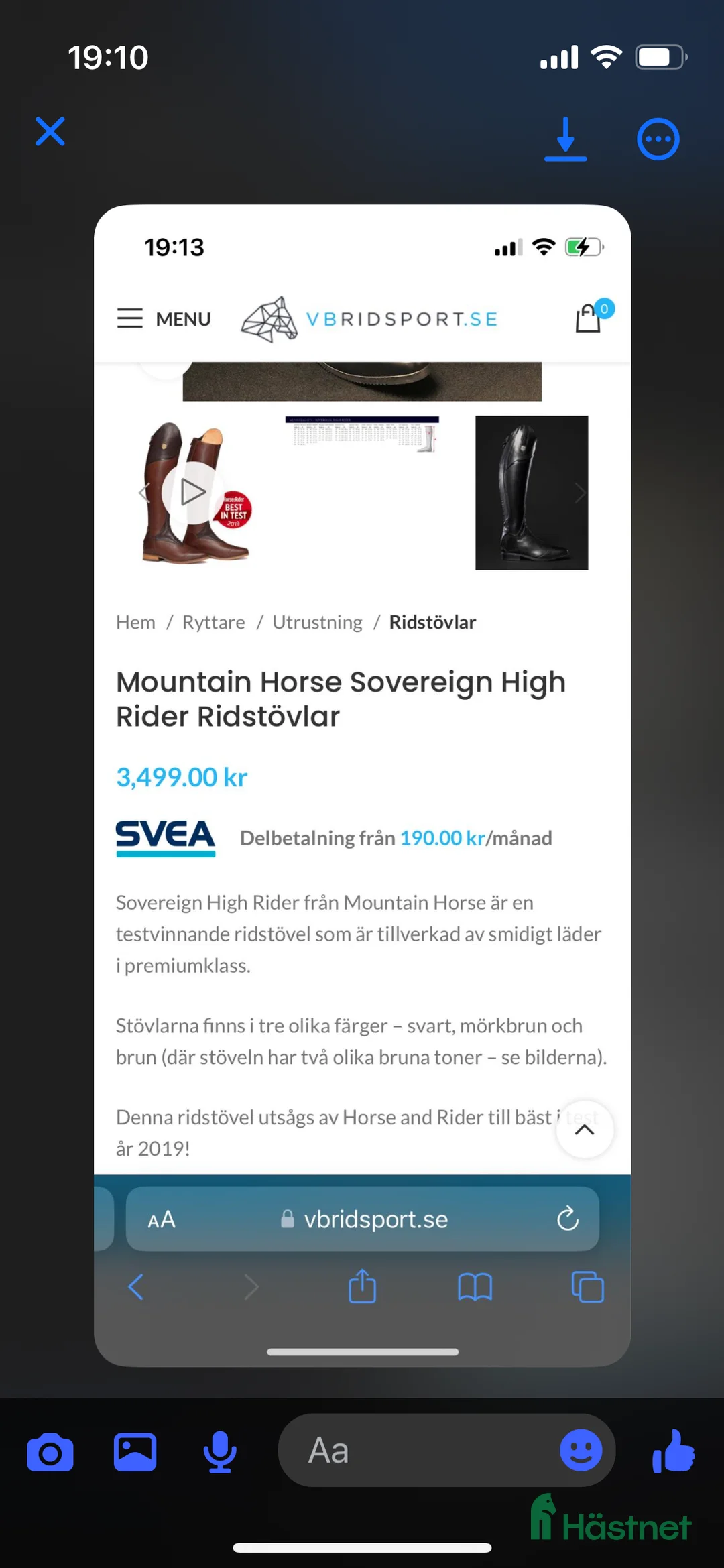 Ridstövlar ryttarutrustning till salu: Ridstövlar Mountain horse  i Växjö - Annons 2
