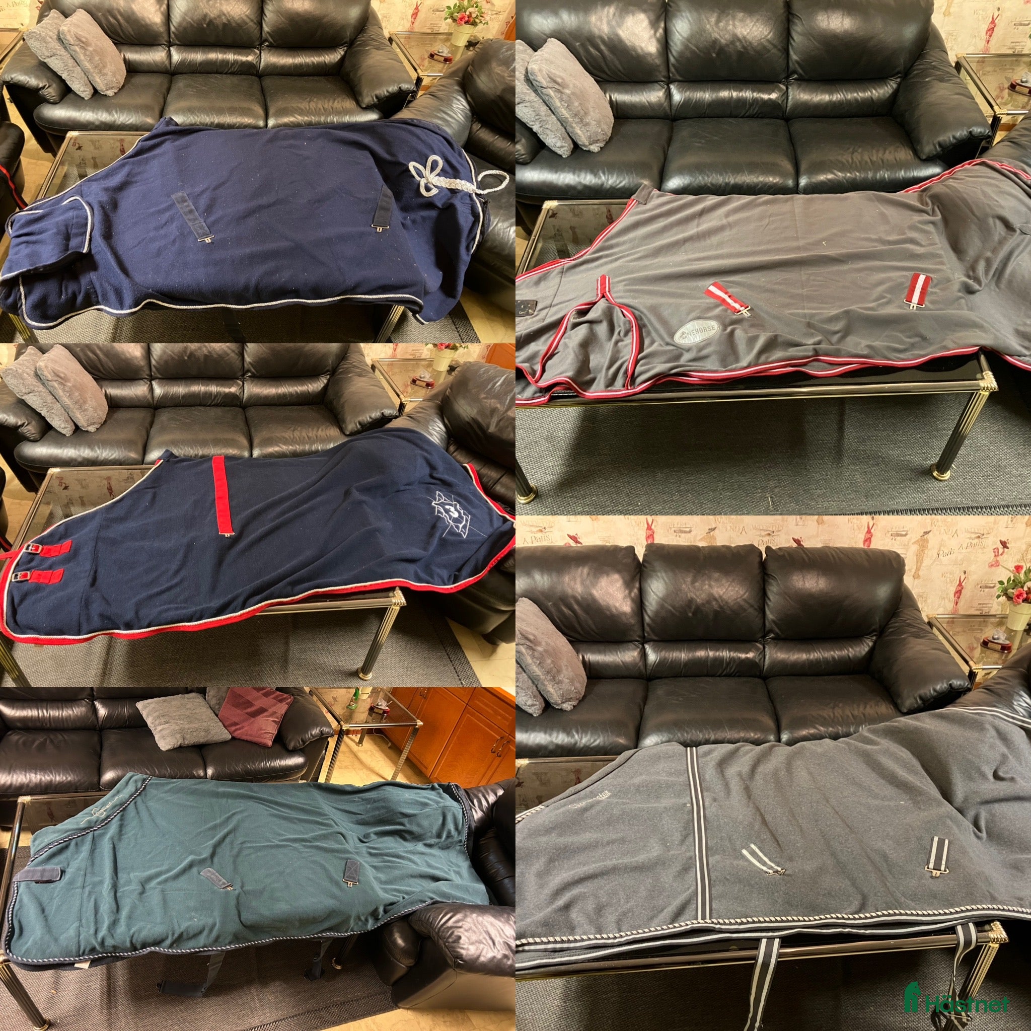 Täcken hästutrustning till salu: Fleecetäcken i fint skick storlek 155 - Annons 20