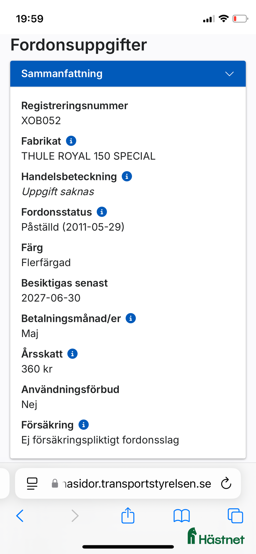 Hästtransporter  fordon & transport till salu: Thule Royal 150 Special i Vellinge - Bild 8