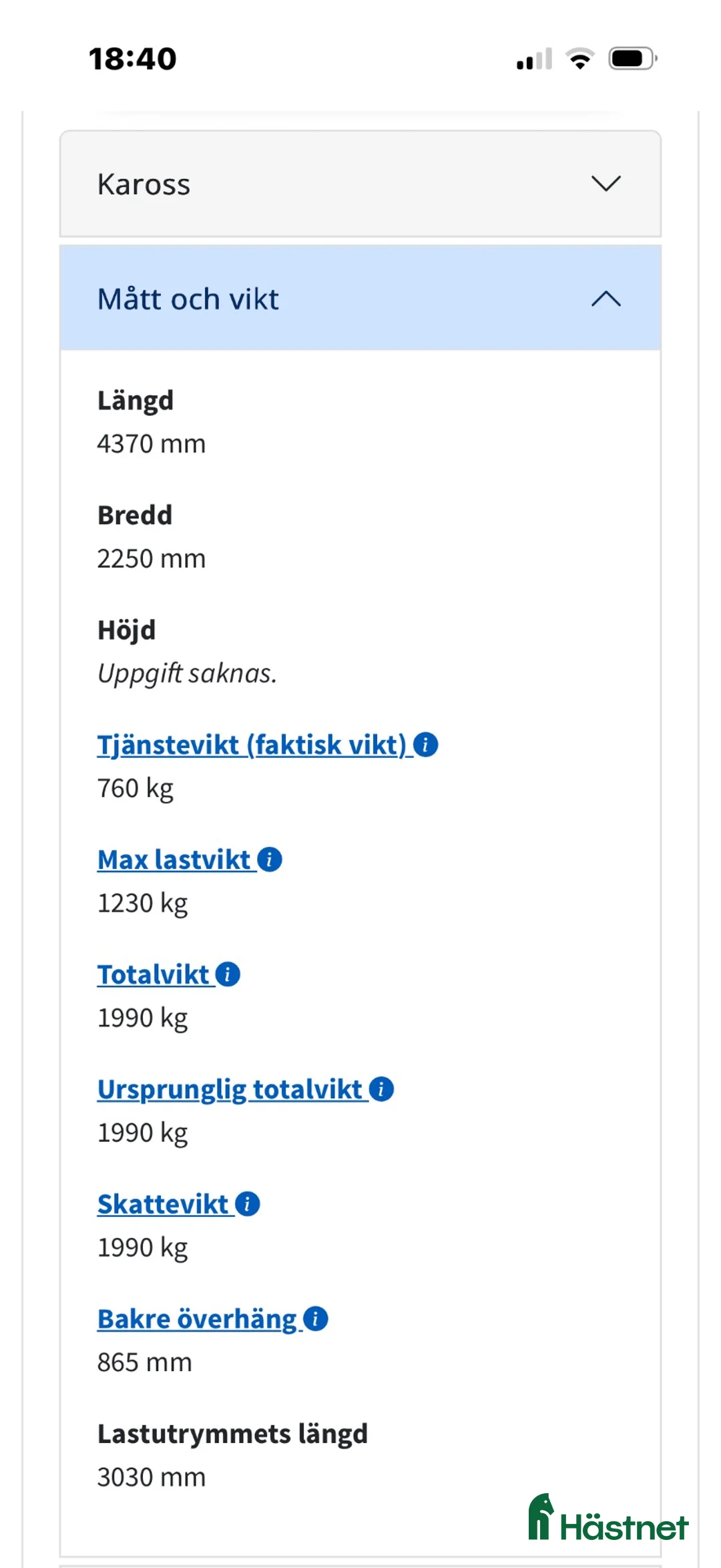 Hästtransporter  fordon & transport till salu: Boj Bravo EH19 - Lastvikt 1230 kg - 2011 - Annons 7