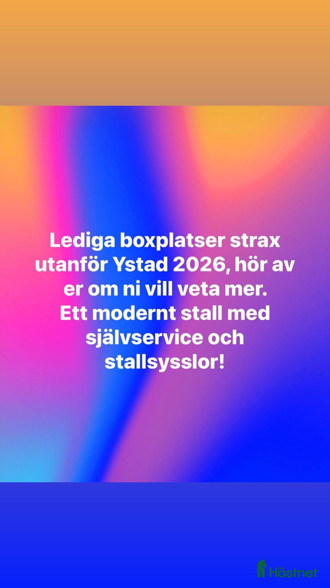  stallplats finnes: Boxplatser strax utanför Ystad  i Ystad - Annons 1