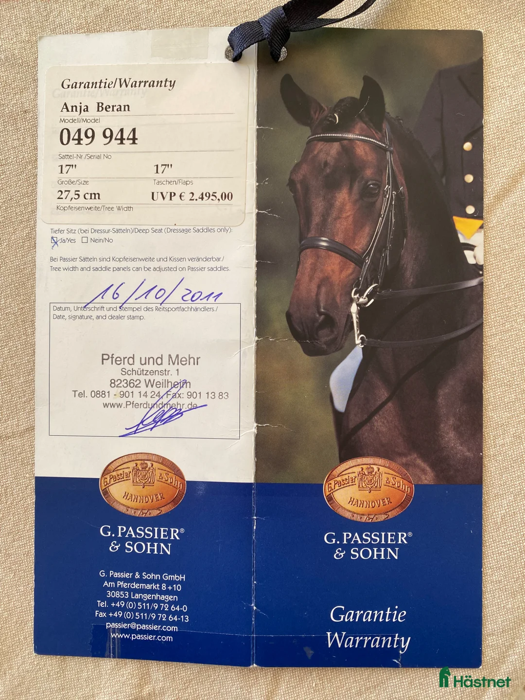 Sadlar hästutrustning till salu: Dressyrsadel Passier - Annons 2