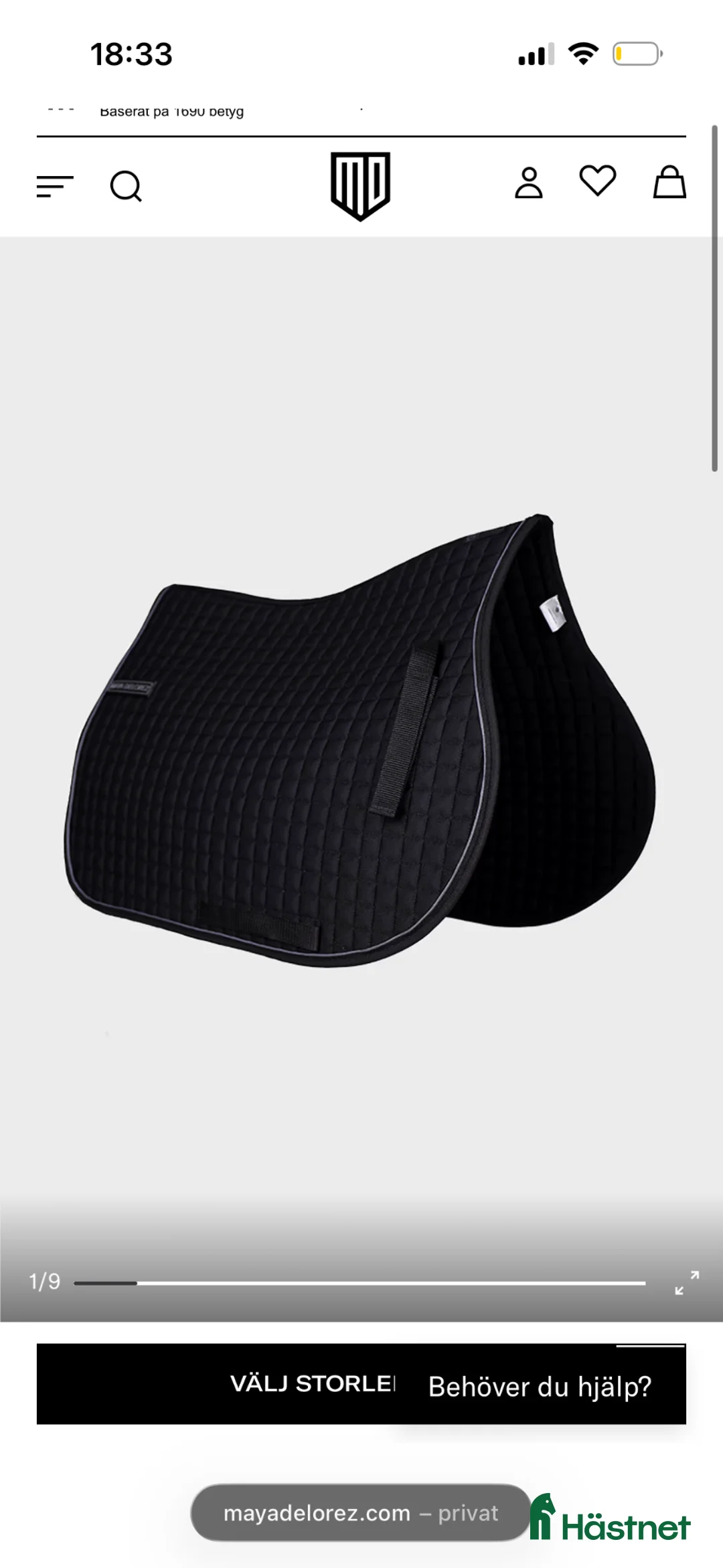 Schabrak & Vojlockar hästutrustning till salu: Fint Maya delorez schabrak - Annons 1