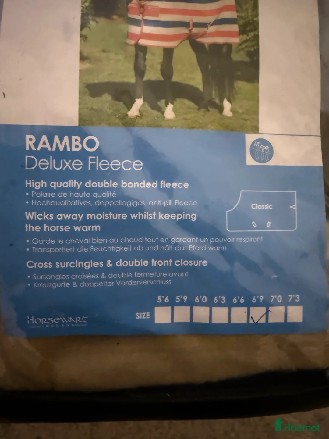 Täcken hästutrustning till salu: Rambo deluxe fleecetäcke  i Höllviken - Annons 3