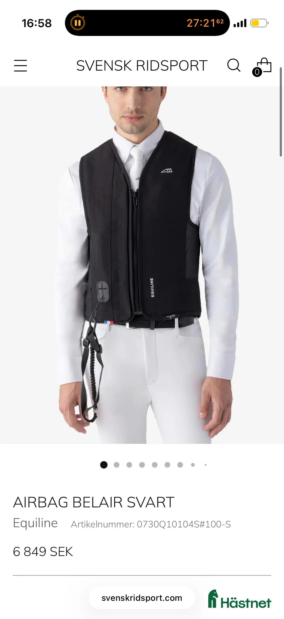 Säkerhetsvästar ryttarutrustning till salu: Uppblåsbar säkerhetsväst equline i Motala - Annons 7