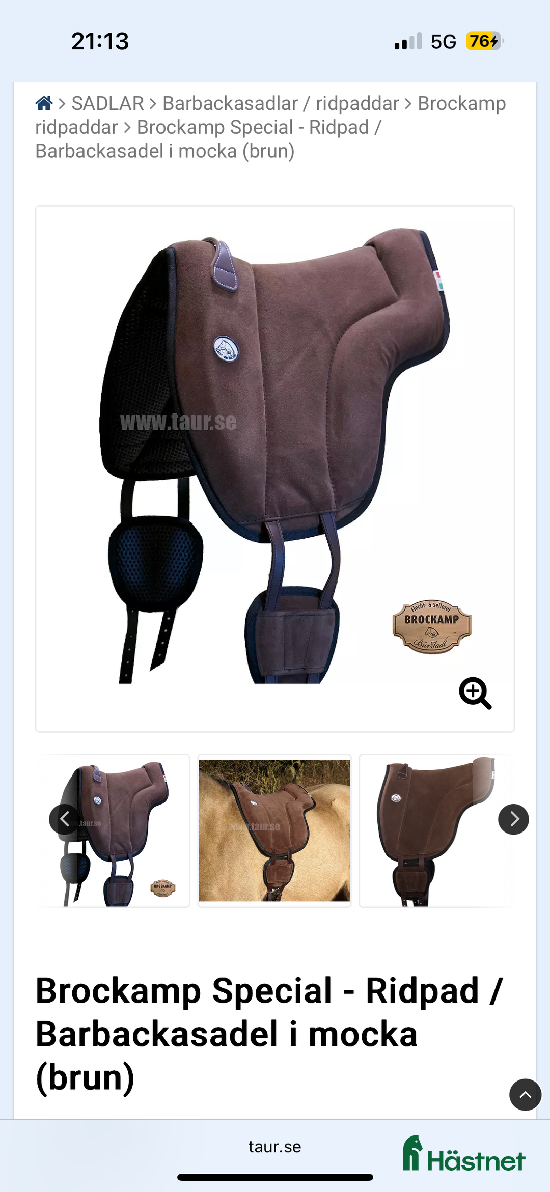 Övrig Hästutrustning hästutrustning till salu: Ridpad/barbackasadel i nyskick i Skutskär - Annons 2