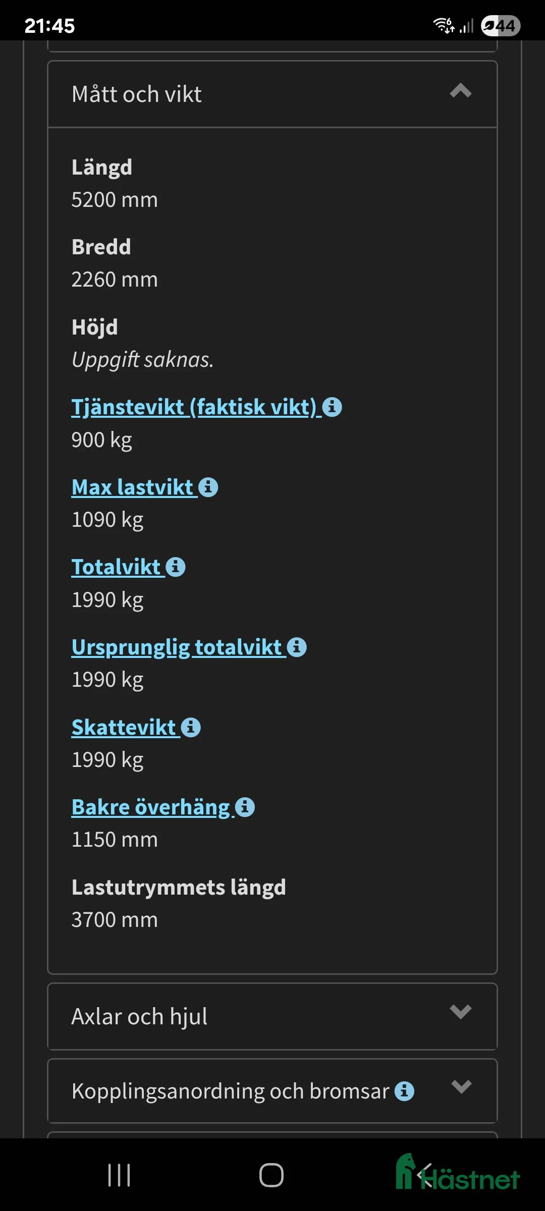 Hästtransporter  fordon & transport till salu: Ringo Star i fint skick i Romakloster - Annons 12
