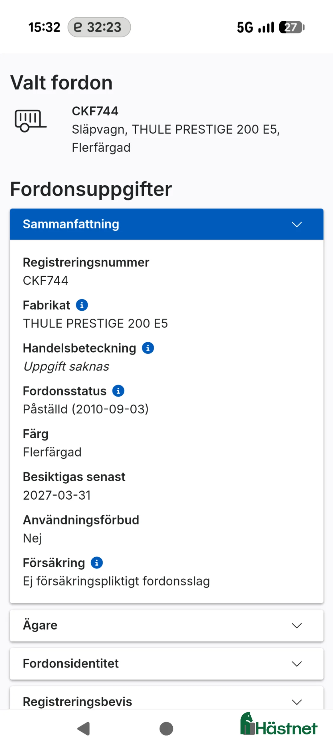 Hästtransporter  fordon & transport till salu: Hästtransport i fint skick med transportkamera - Annons 8