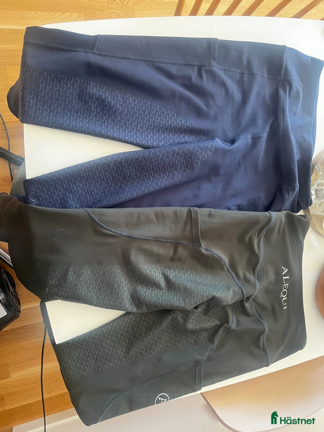 Övrig Hästutrustning hästutrustning till salu: Alequi tights 2 par blå och gröna  - Annons 1