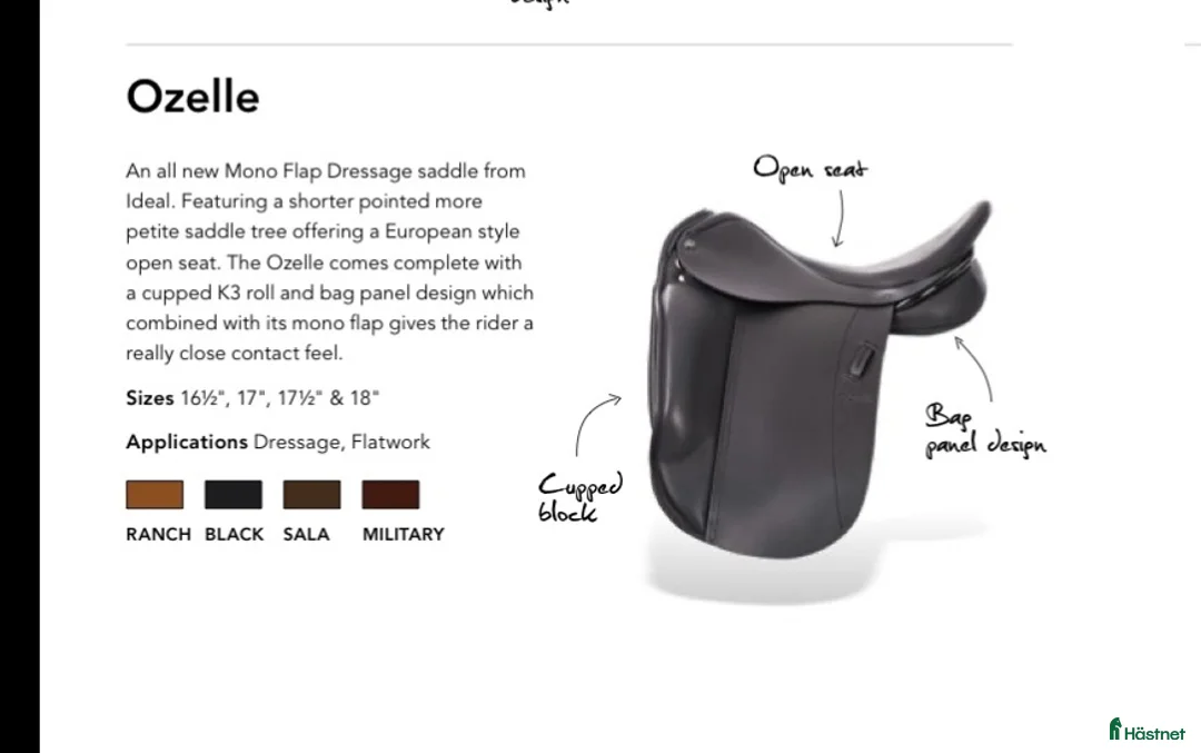 Sadlar hästutrustning till salu: Ideal Ozelle - Annons 6