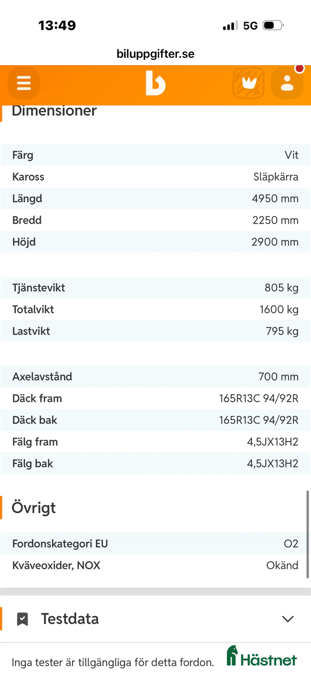Hästtransporter  fordon & transport till salu: Väldigt fin och välvårdad trailer  - Annons 10