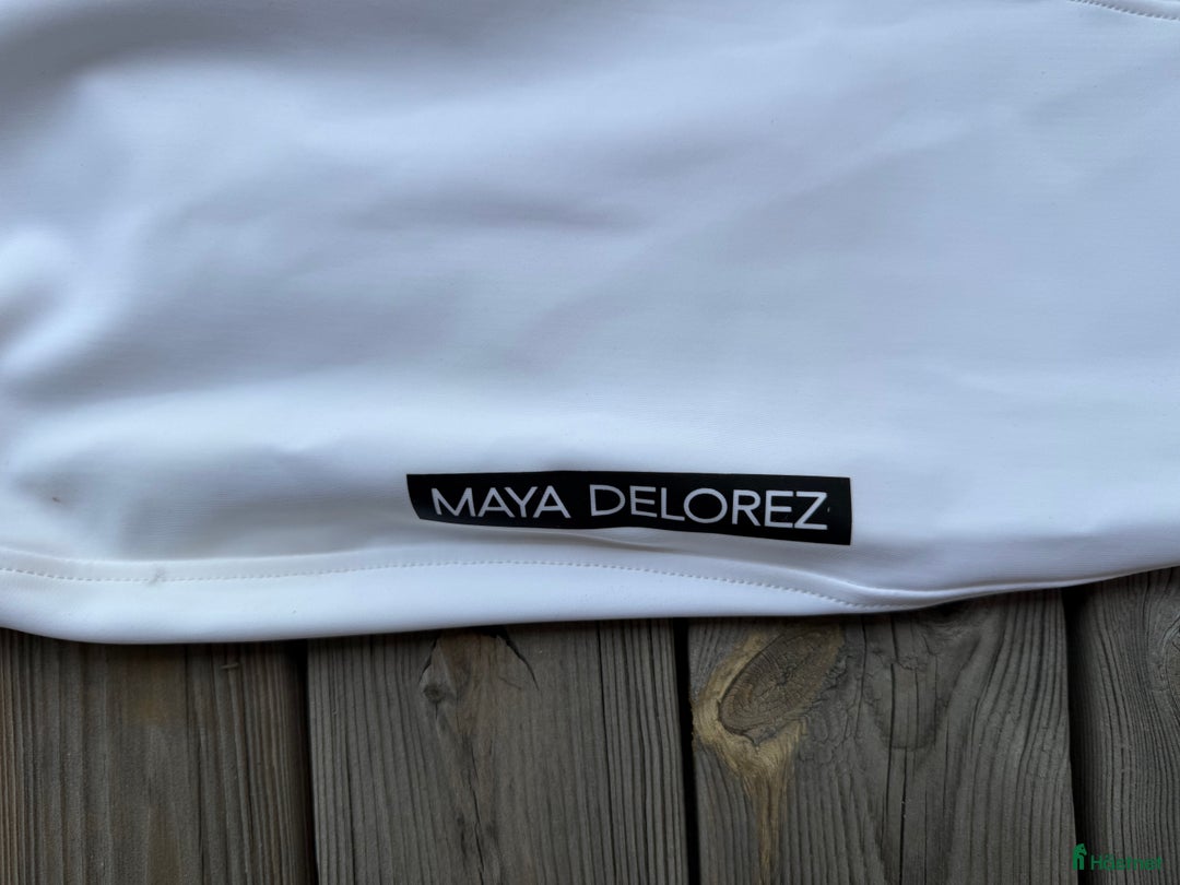 Ridbyxor ryttarutrustning till salu: Maya Delorez helskodda vita ridbyxor i Lund - Annons 4