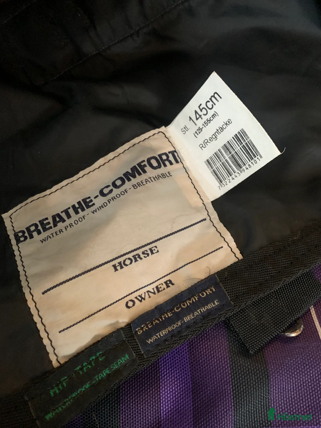 Täcken hästutrustning till salu: 🐴 OneHorse 1200D Regntäcke – 145 cm - Annons 7