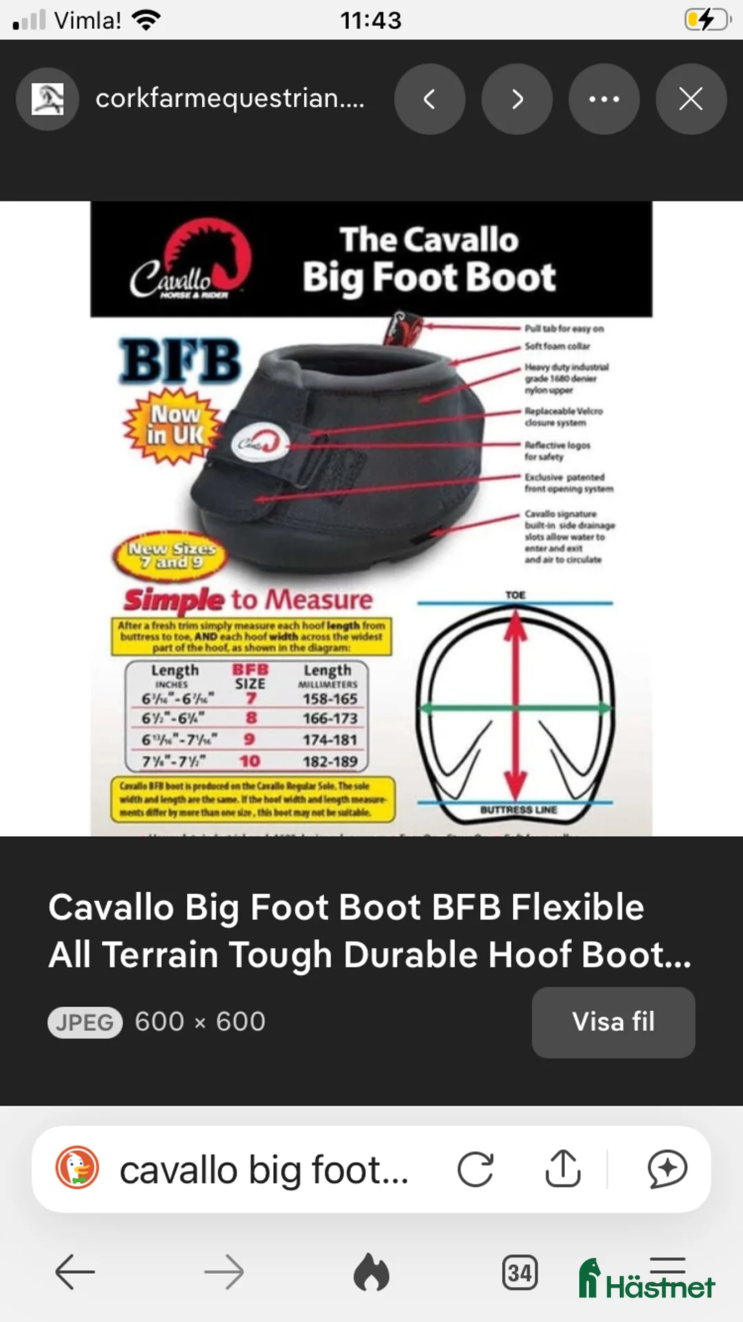 Övrig utrustning övrig utrustning till salu: Cavallo Bigfoot storlek 10 i Nävlinge - Annons 4