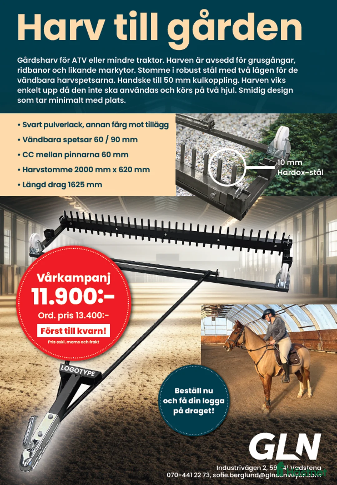 Stallinredning, stängsel & gård övrig utrustning till salu: Harv till gården i Motala - Annons 1
