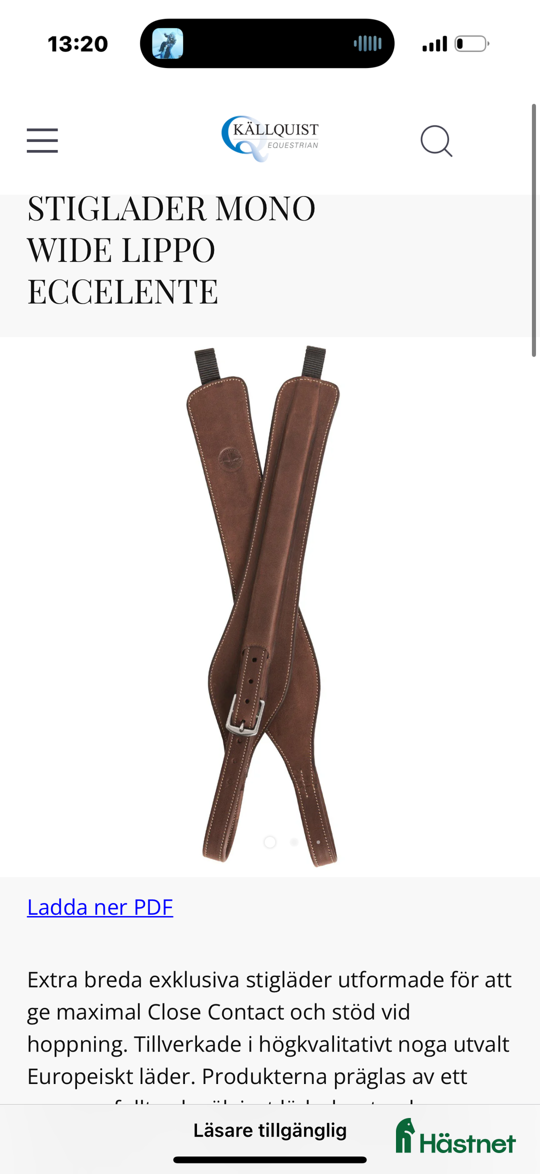 Sadeltillbehör hästutrustning till salu: Söker breda stigläder  i Själevad - Annons 1