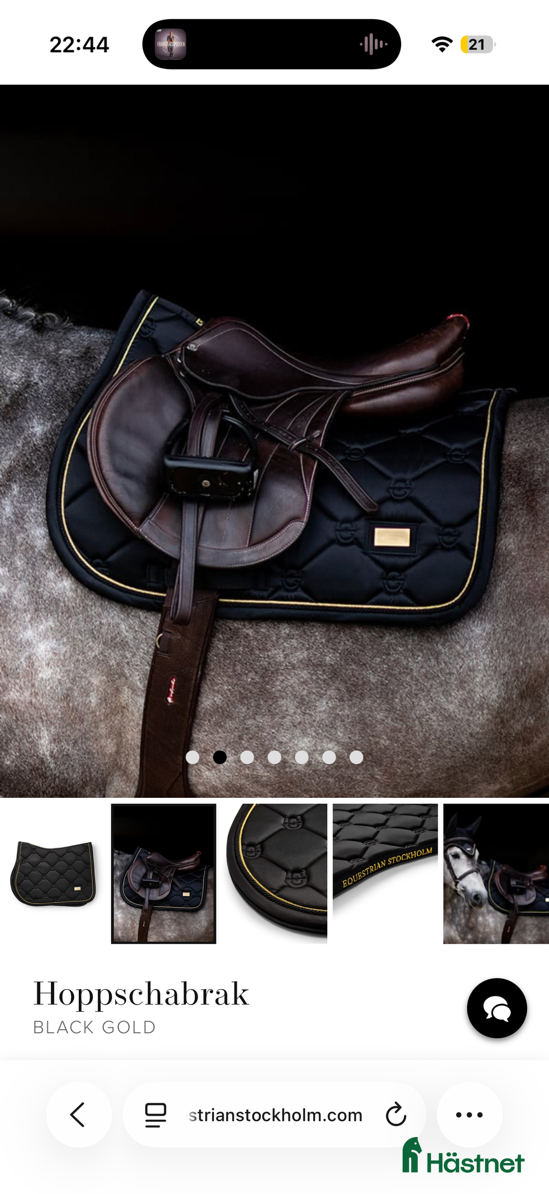 Schabrak & Vojlockar hästutrustning till salu: Jätte fint svart och guldigt hopp schabrak i Nacka - Annons 3