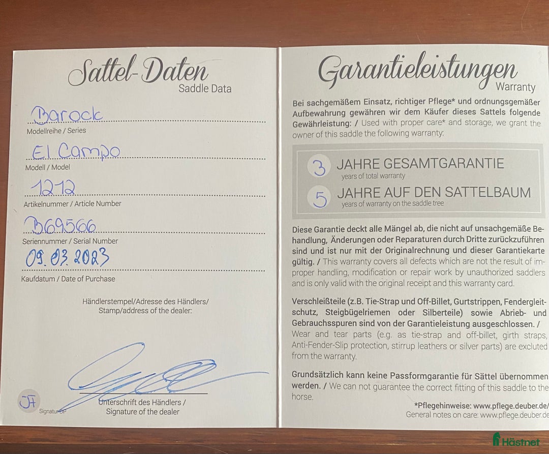 Sadlar hästutrustning till salu: Deuber & Partner El Campo Sadel - nyskick i Ystad - Annons 7