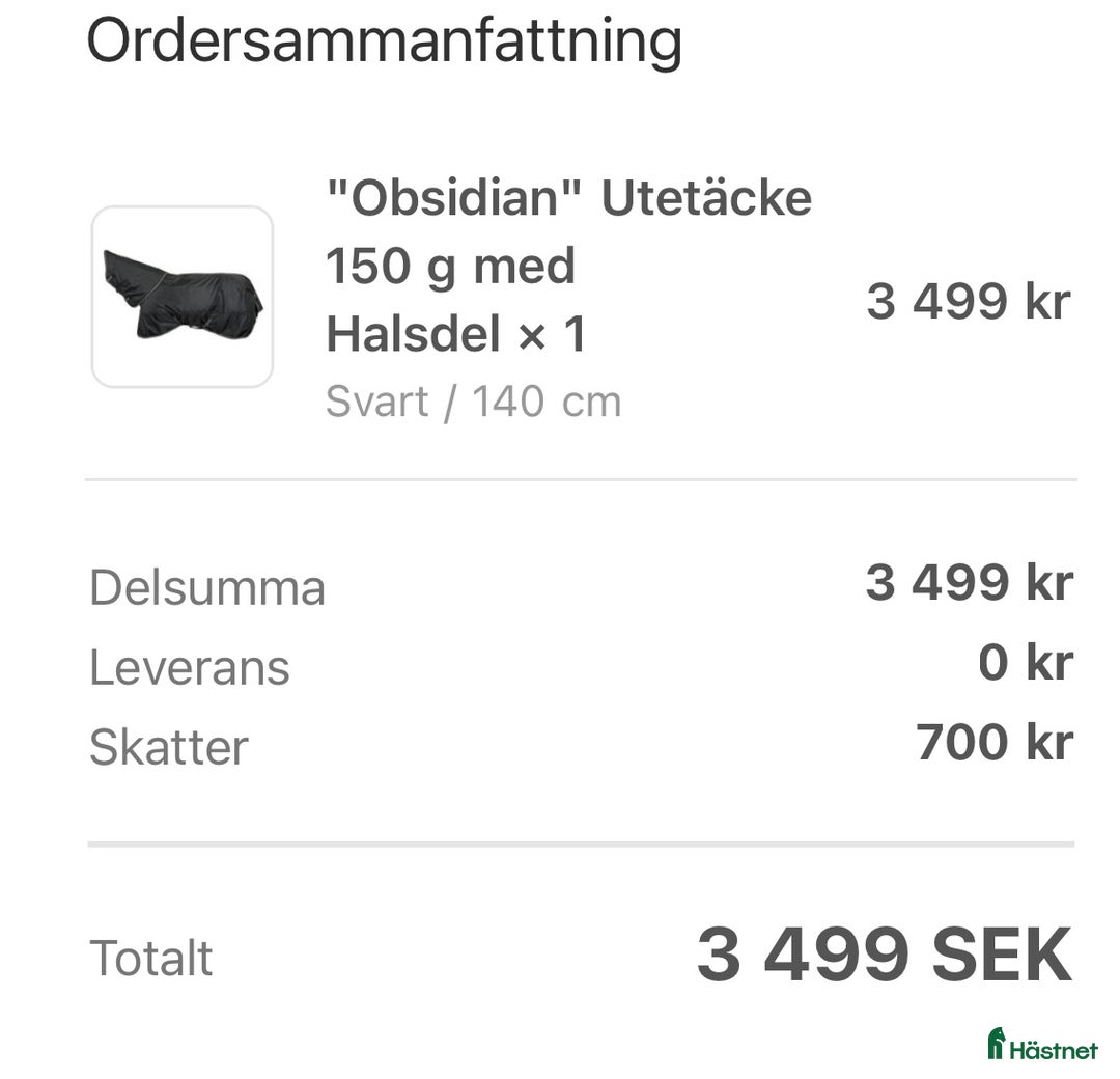 Täcken hästutrustning till salu: Back on Track "Obsidian" Utetäcke 150g m halsdel  i Örkelljunga - Annons 4