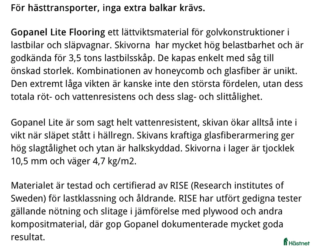Hästtransporter  fordon & transport till salu: Cheval liberté - Ny bes - Nytt golv - Annons 8