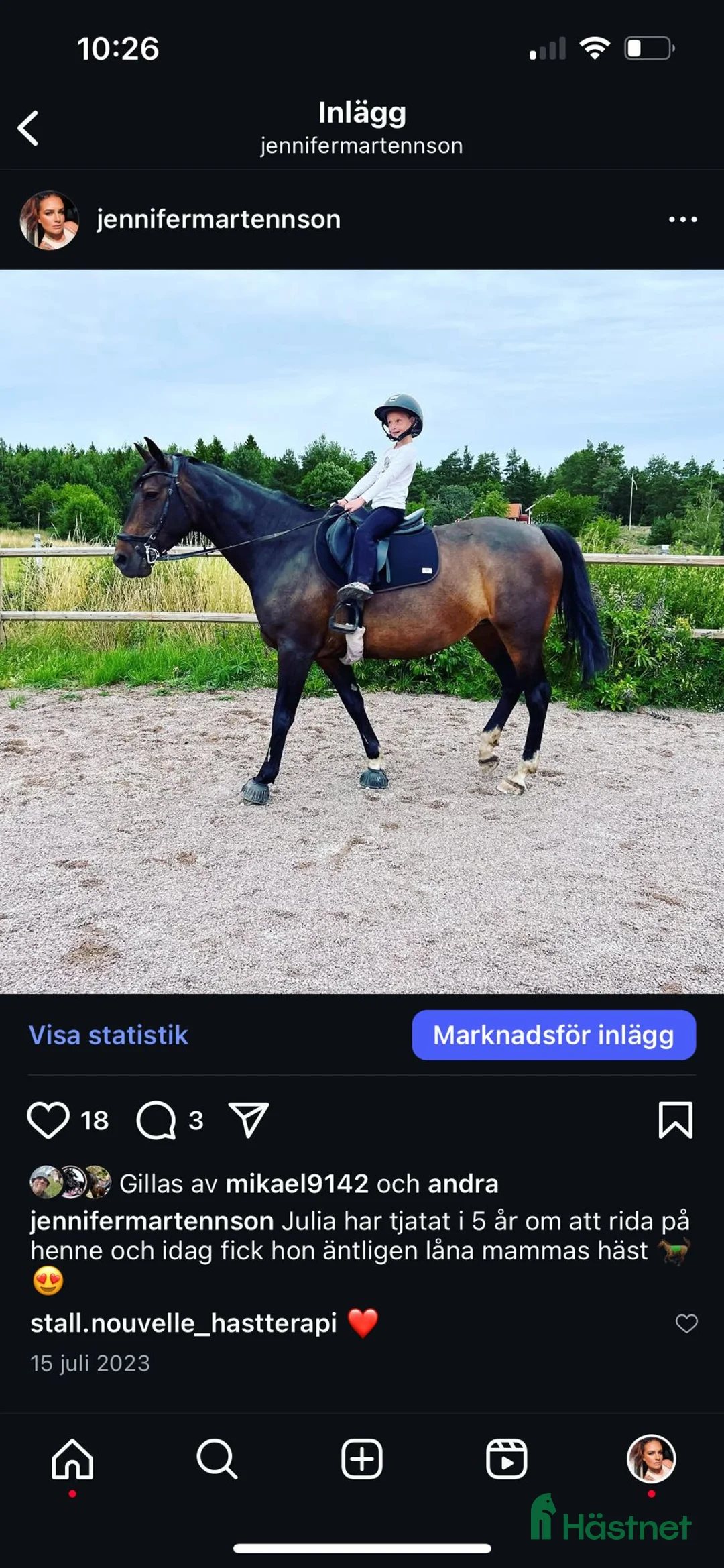 Fälttävlan hästar till salu: Min stjärna  - Annons 14