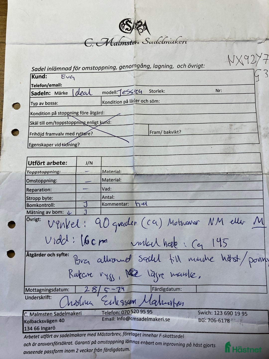 Sadlar hästutrustning till salu: Jessica Ideal Sadel i Djurhamn - Annons 13