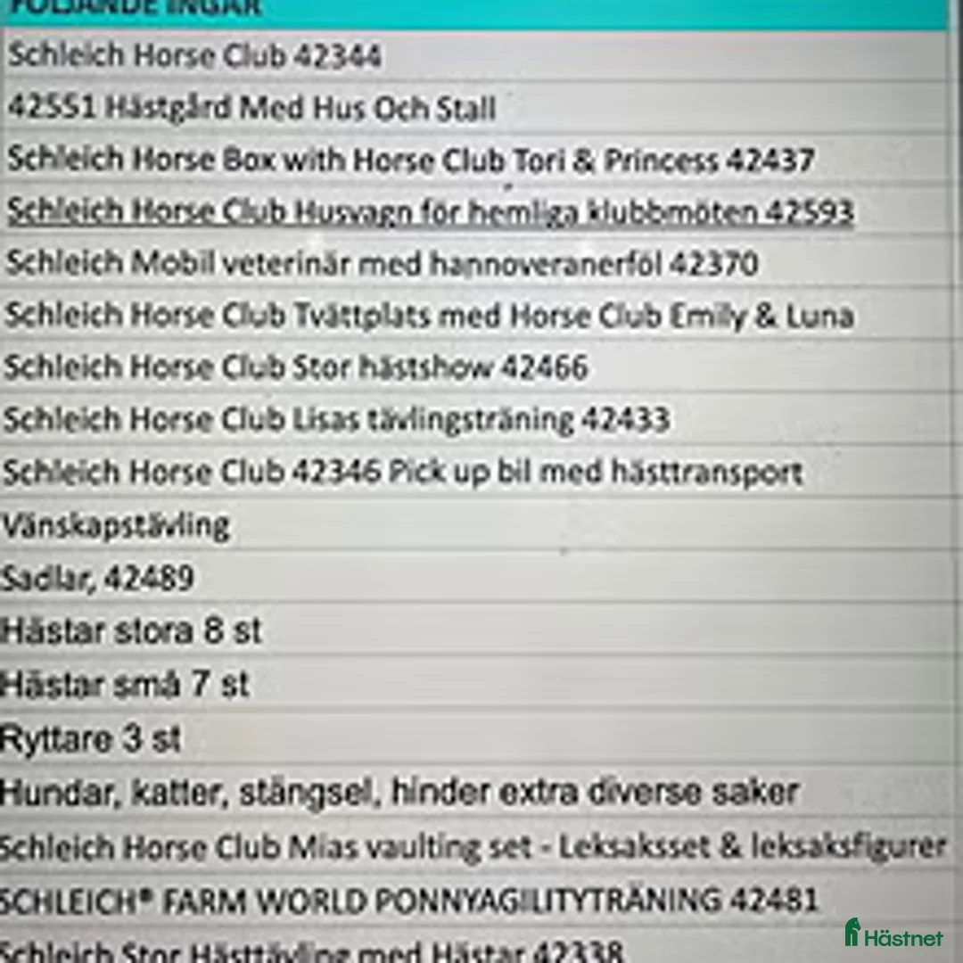 Övrig utrustning övrig utrustning till salu: Schleich Horse Club för den hästtokige - Annons 2