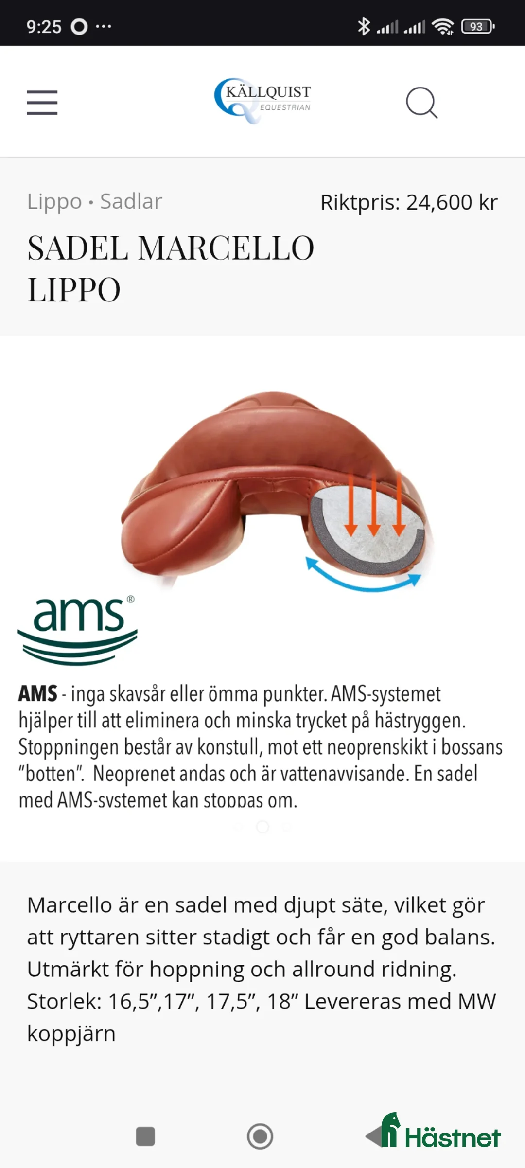 Sadlar hästutrustning till salu: Skön hoppsadel i bra skick i Bjärred - Annons 5