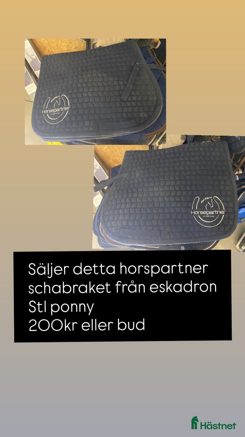 Schabrak & Vojlockar hästutrustning till salu: Eskadron schabrak med horsepartner logga i Vetlanda - Annons 1