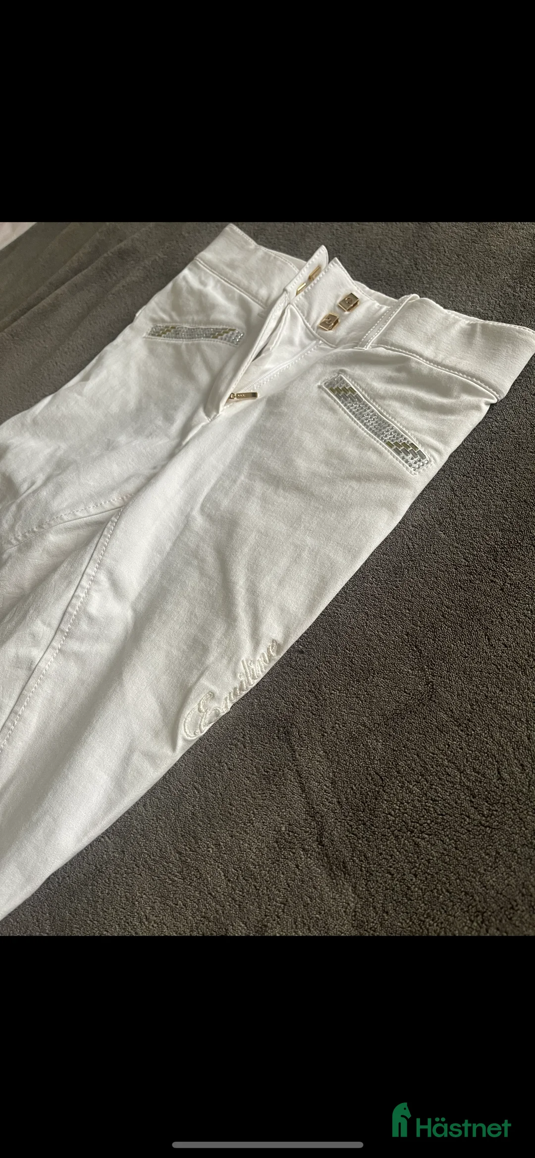 Ridbyxor ryttarutrustning till salu: Vita ridbyxor från equiline - Annons 4