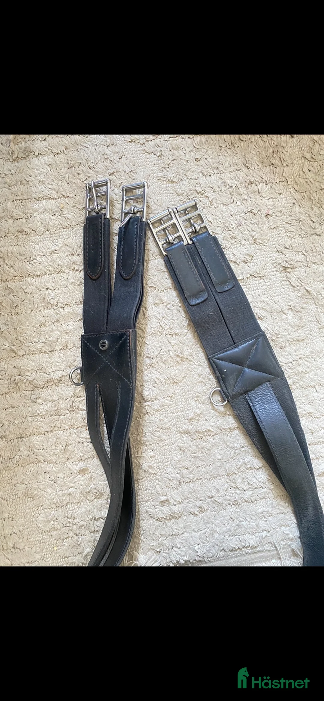 Sadeltillbehör hästutrustning till salu: Anatomisk magplatta svart full 145cm - Annons 2
