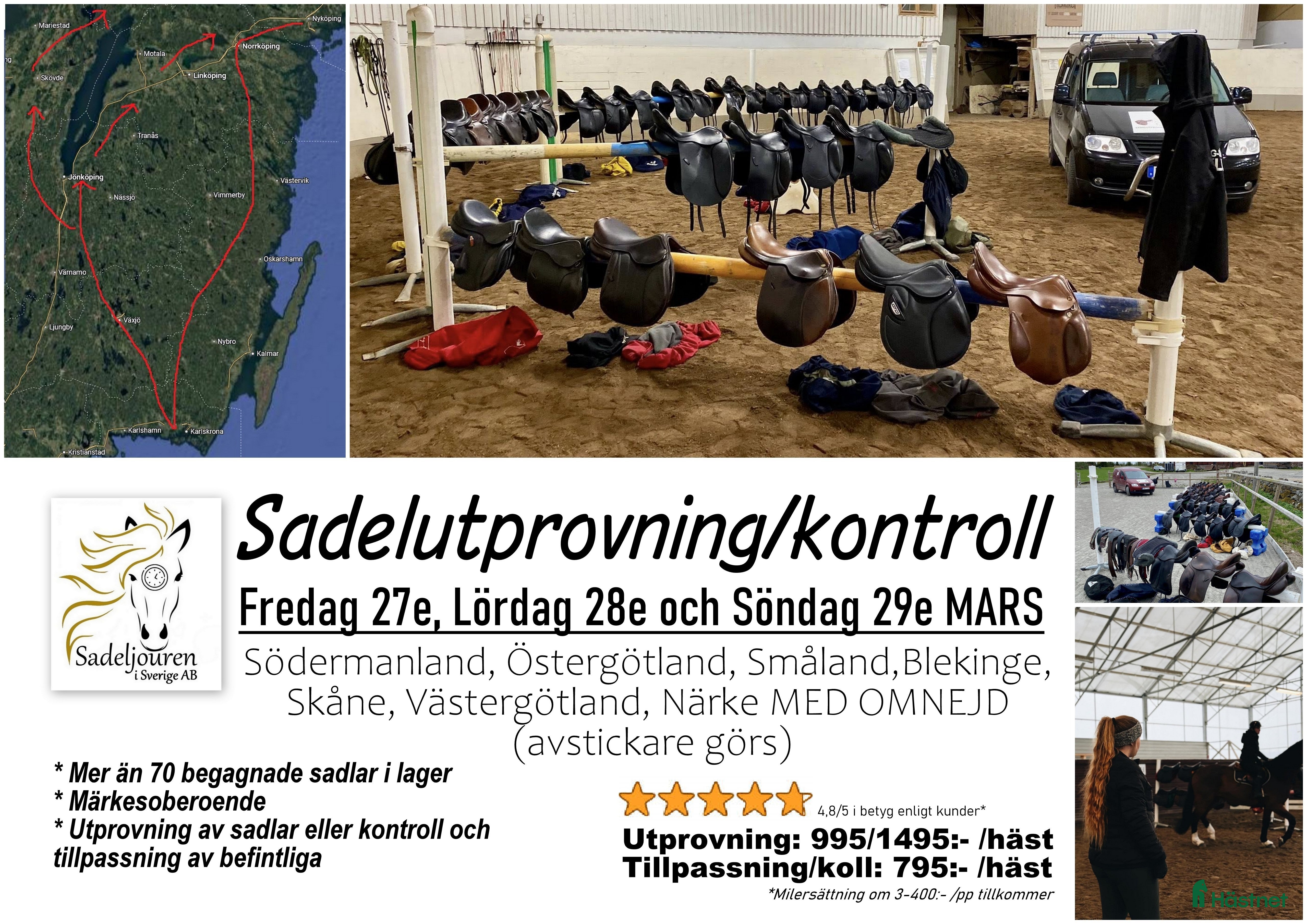 Sadlar hästutrustning SADELTURNÉ SÖDERUT  - Annons 1