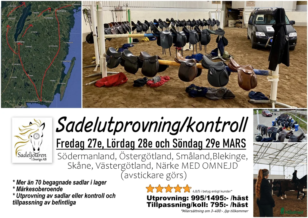 Sadlar hästutrustning till salu: SADELTURNÉ SÖDERUT  - Annons 1