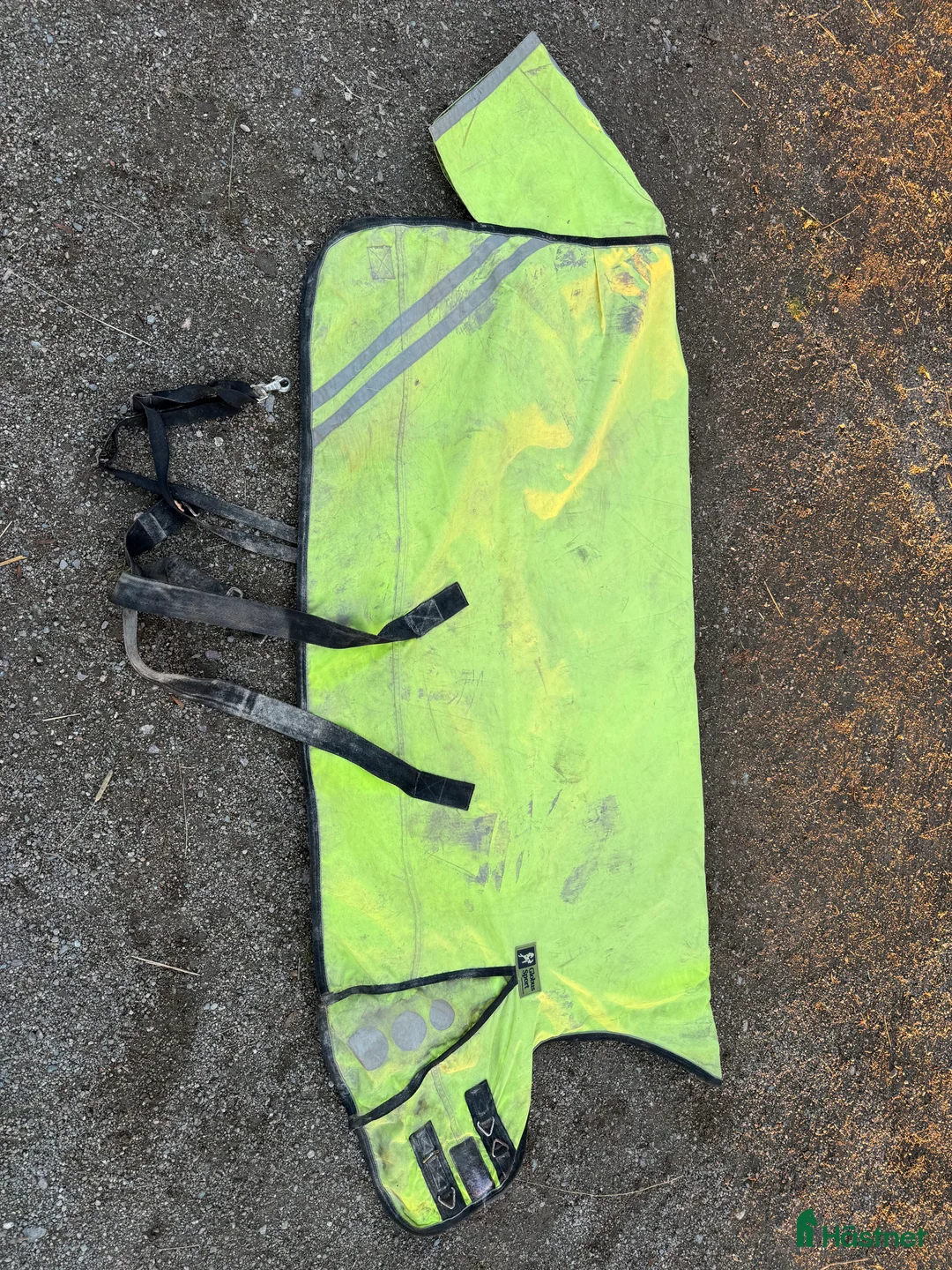 Täcken hästutrustning till salu: Gult globustäcke - Annons 1